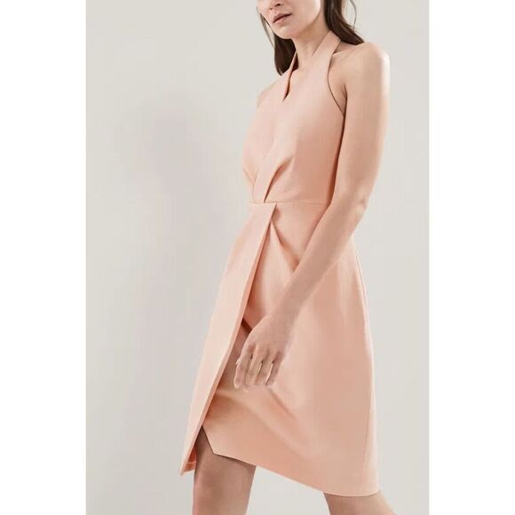 REISS Yuma Twist-Front Halter Dress - Picture 2 of 9